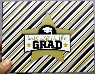 SilverTowne Natural Kraft Paper Gift Box with Gold Graduation Box Sleeve
